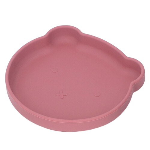 Baby Feeding Set with Bear Shape Silicone Plate Cup Fork Spoon Beech Wood Type 2 2