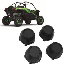Robuste schwarze Radnabenabdeckungen 4er Pack für Teryx KRX 1000 11065 1341 Staubschutzkappen