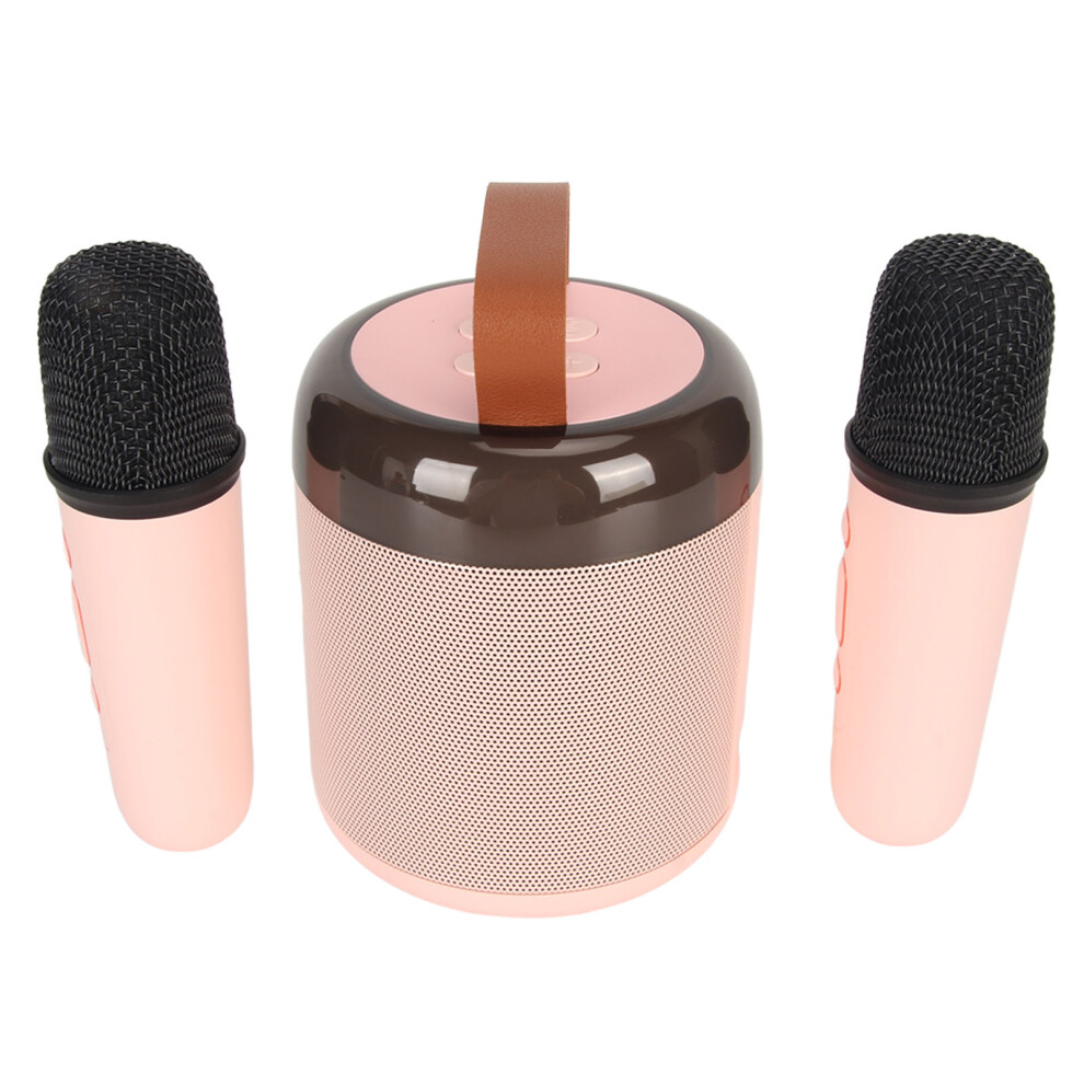 Wireless Karaoke Speaker Rgb Bluetooth 5.3 With 2 Microphones Light/Pink 4621369705694