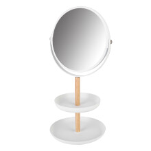 Eco-Friendly Rotatable Vanity Mirror, Dual Sided Magnifying Makeup Mirror, 360 Degree Swivel Design for Beauty Routine and Jewelry Storage