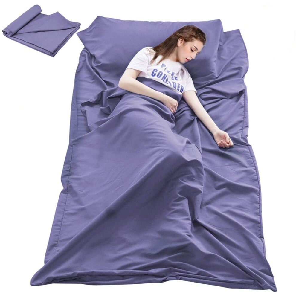CompactComfort: Your TravelSheet Solution For Seamless Adventures, SleepingBagLiner With BreathableFabric For Optimal Ventilation, PolyesterMaterial E
