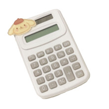 Calculatrice de dessin animé à 6 touches, portable, à affichage LED pour bureau et école