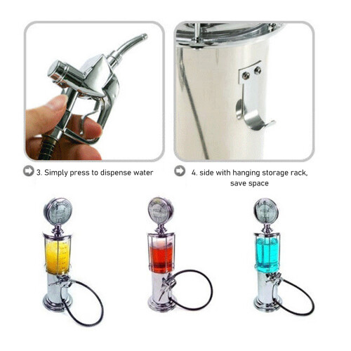 Gas Station Shaped Beer Dispenser Container with Double Nozzle, Plastic 2