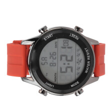 Modischer roter Herrenuhr Wasserdicht Großer Bildschirm Silikonarmband
