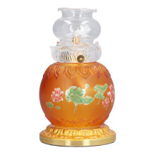 Buddhist Worship Supplies, Vintage Oil Lamp With Easy Refueling And Wick Replacement For Decorative Butter Lamp