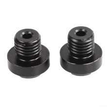 Motorcycle Mirror Hole Cover Set M10 Metal Screw Caps Dustproof Waterproof Universal Fit 2pcs