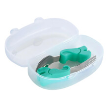 Baby Feeding Utensils Soft Silicone Toddler Spoon and Fork Set Easy Grip Short Handle