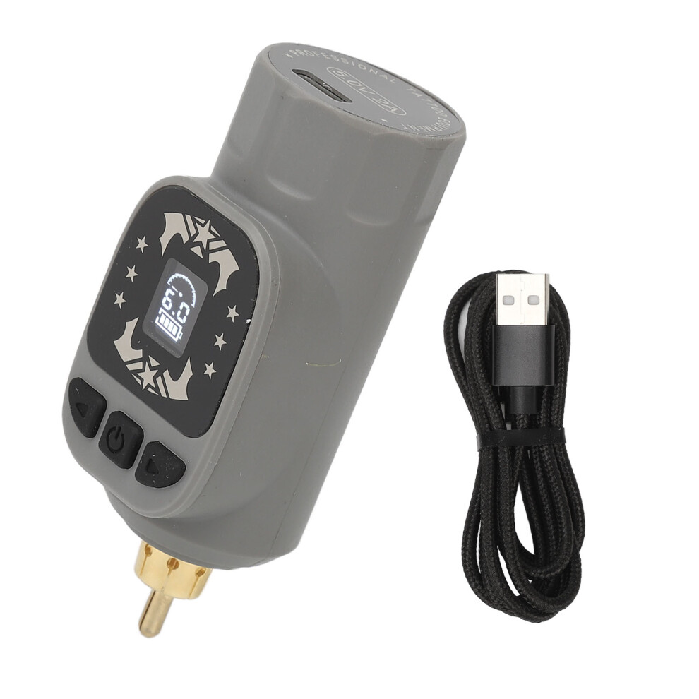 Fast Charging Tattoo Battery Power Supply, Wireless Design Digital Display OLED Screen Rechargeable Battery Voltage Control 5V To 12V Jump Start Mode