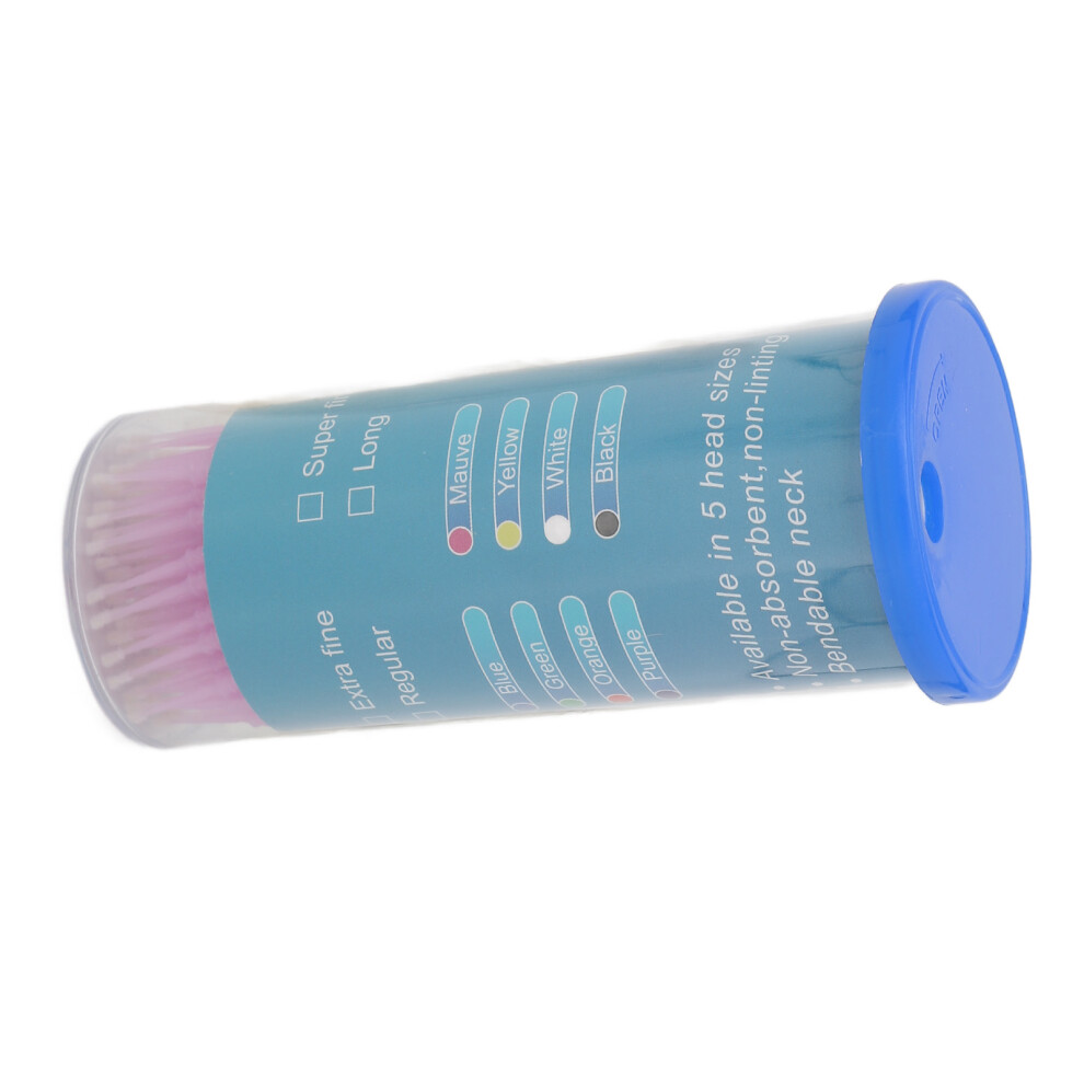 Purple 100Pcs Micro Applicator Brushes Disposable Flexible Plastic Eyelash Extension Tools