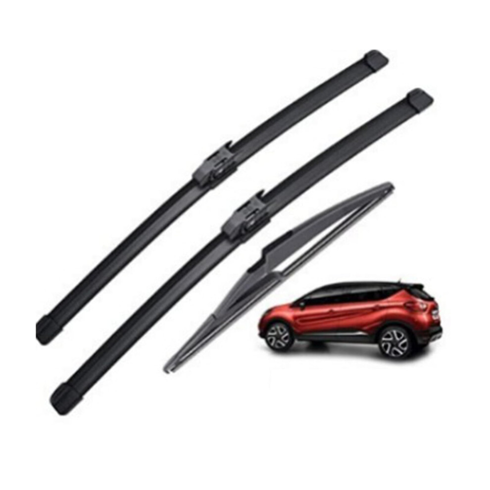 Wiper Blades Front And Rear Set For Renault Captur Kaptur 20162024 All Weather Clear Vision 9189345213199