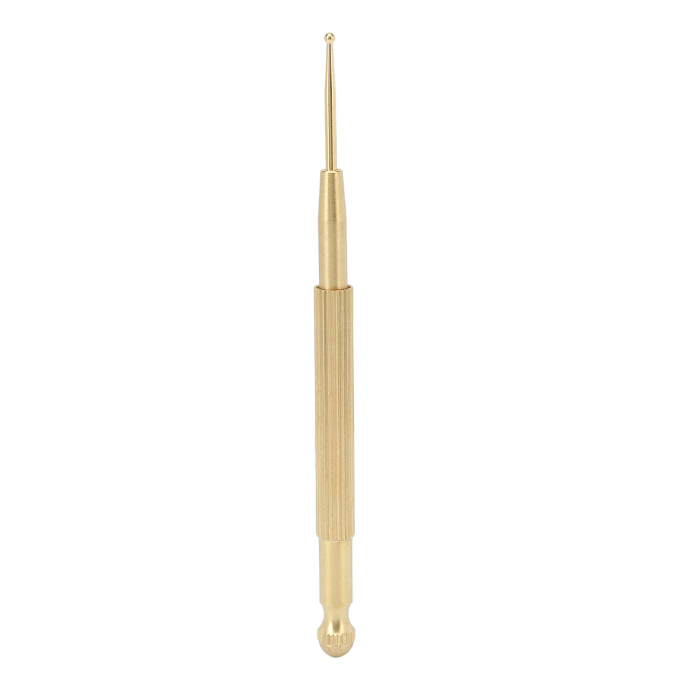 Ear And Body Point Probe Pen Spring Loaded Brass Massage Tool Double Headed Acupressure Pen for Facial Reflexology Targeted Stimulation