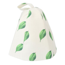 Saunamuts met hoge waterabsorptie, natuurlijke wollen viltmuts voor dames en heren, beschermt uw haar. Sauna-accessoires met verkoelende
