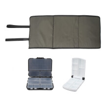 Fish Folding Unhooking Mat with Lure Boxes - Durable 80x35cm Pad