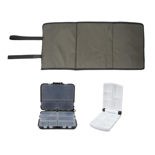 Fish Folding Unhooking Mat with Lure Boxes - Durable 80x35cm Pad