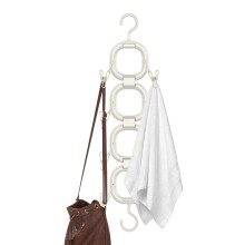 Hat Organizer for Closet with 360 Swivel Hooks, Baseball Cap Holder with 4 Interlocking Rings