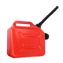 5L Red Portable Gas Can with 27cm Outlet Pipe, Leak-Free ABS