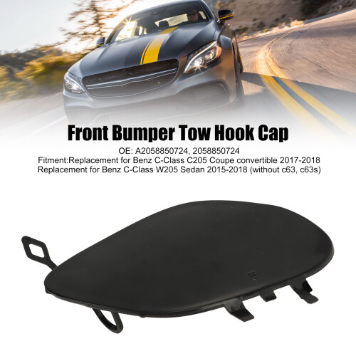 Front Bumper Tow Hook Cover for C-Class W205 C205 2015-2018 2