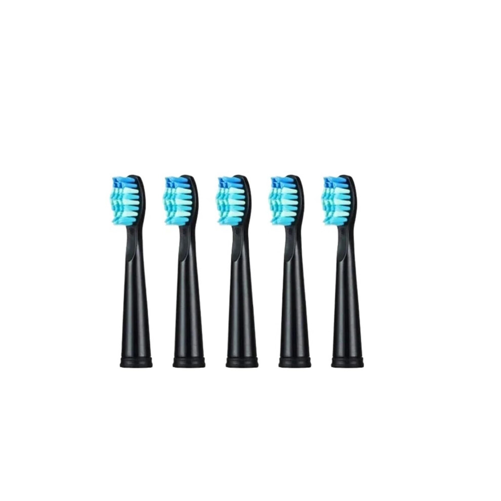Black Electric Toothbrush Replacement Heads Soft Bristles Compatible With Dupont For Seago Fairywill Fw Sg 507 508 515 551 5Pcs