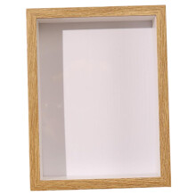 Shadow Box Frame 4x6 3D Hollow, Dustproof Moistureproof Density Board Display Case, DIY Dried Flower Burlywood