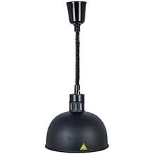 Heat Lamp Food Warmer Portable Telescopic Chandelier Single Head Adjustable Buffet Heat Lamp for Pizza and Food Serving (Black)