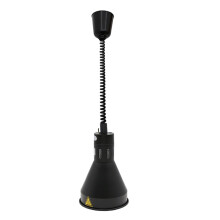 175mm Commercial Food Warmer Lamp Retractable Hose High Power Black Heating Lamp for Restaurant Kitchen Equipment