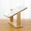 Vanity Makeup Mirror with Bamboo Stand, 360 Rotating Square Tabletop Dressing Mirror 20x18cm 3