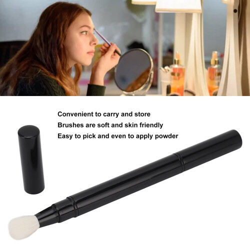 Double Ended Eye Makeup Brush with Retractable and Automatic Sealing 2