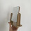 Vanity Makeup Mirror with Bamboo Stand, 360 Rotating Square Tabletop Dressing Mirror 20x18cm 4