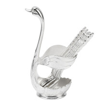 6 Stück Schwan-Halter Dessertlöffel-Set für Kaffee, Obst und Kuchen