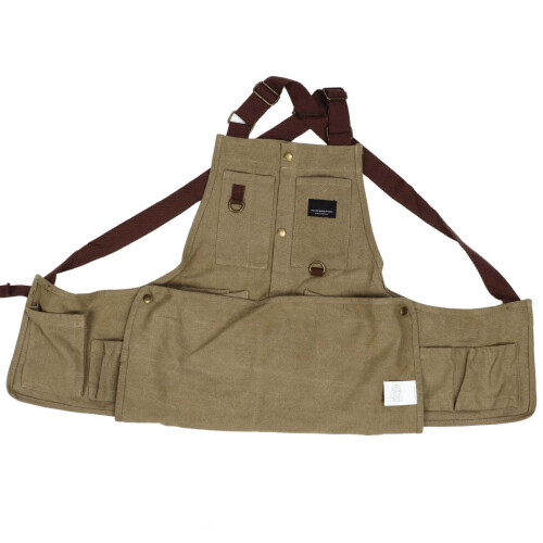 Multifunctional Camping Apron Vest - Adjustable, Reinforced Edges, Khaki 2