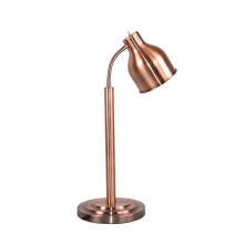 Food Heat Lamp 250W Single Head Straight Pendant Lamp, Stainless Bronze Insulation for Buffets and Parties