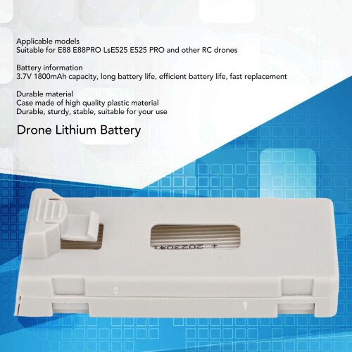 1800mAh 3.7V Grey Drone Lithium Battery for E88 E88PRO LsE525 2