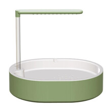 Automatic Bird Bath for Parakeets and Lovebirds with Circulating Water System, Green PP Material
