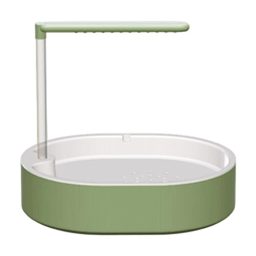 Automatic Bird Bath for Parakeets and Lovebirds with Circulating Water System, Green PP Material