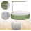 Automatic Bird Bath for Parakeets and Lovebirds with Circulating Water System, Green PP Material 2