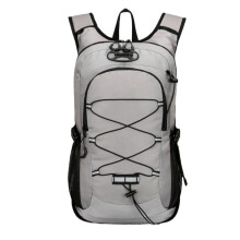 Bike Backpack Nylon Waterproof Hydration Pack For Hiking And Cycling Lightweight Mountaineering Rucksack Grey
