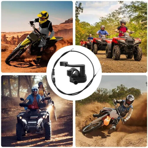 ATV Thumb Throttle Lever Replacement with 80cm Cable and Enhanced OffRoad Grip 2