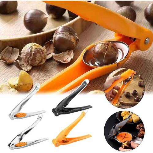 2in1 Chestnut Sheller and Nut Cracker Stainless Steel Ergonomic Grip Easy Clean Tool 1