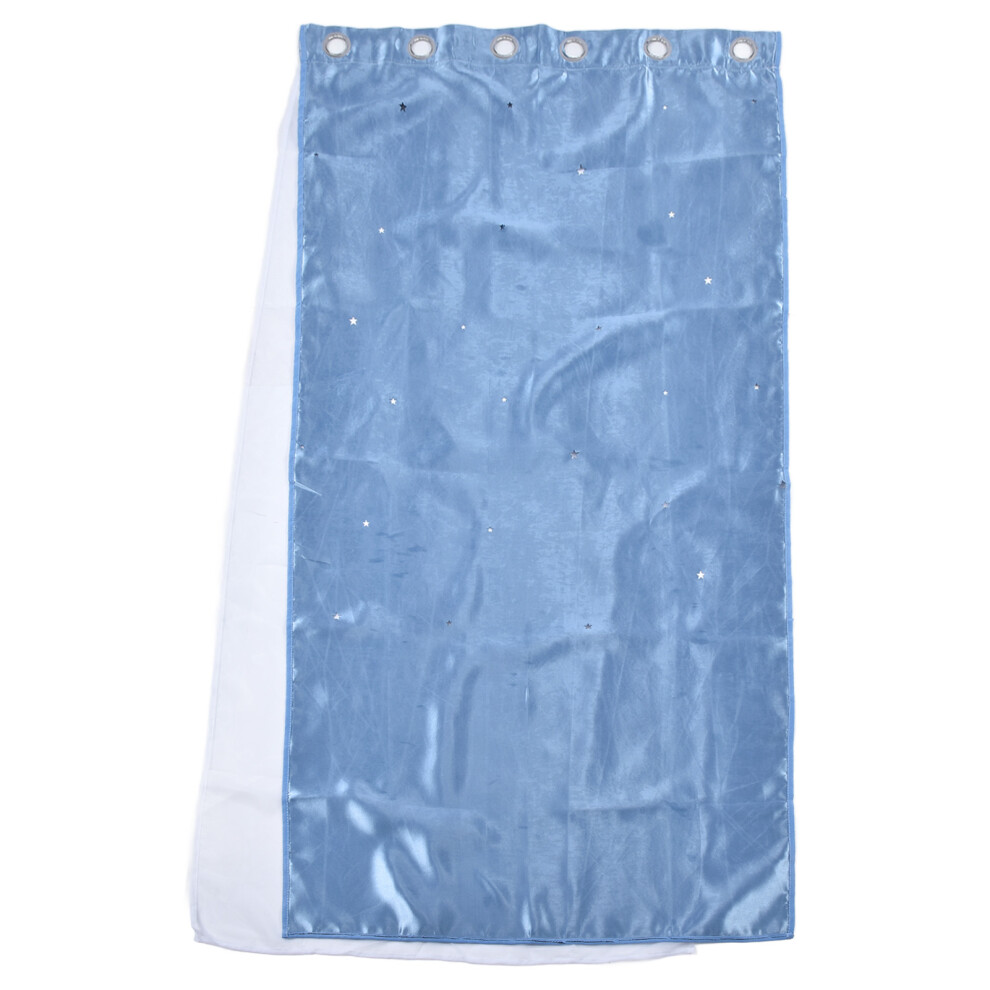 Kids Star Curtains, Thermal Insulated Blackout Grommet Window Drapes For Kids Bedroom, Navy Romantic Starry Sky Theme Curtains For Children's Roo Blue