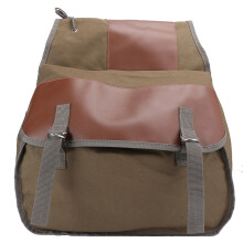 Bolsa de lona para bicicleta, estilo vintage, ideal para uso prolongado e aventuras ao ar livre, multifuncional com grandes bolsas laterais.