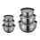 Easy Cleaning Nonrust Steel Bowl with-Six  piece set silic 1