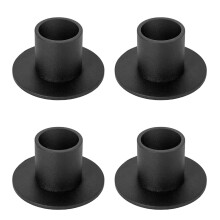 Kegelkerzenhalter aus Metall, Eisen, Retro-Kerzenhalter-Schwarz