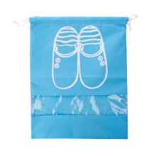 Shoe Storage Bag With Transparent Window, Non Woven Travel Shoe Organizer Drawstring Pouch For Boots Sneakers Sandals, Dust And Insect Proof Shoe Bag