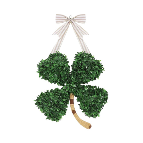 Patrick's Day Decoration Shamrock Wreath- four leafs clovers