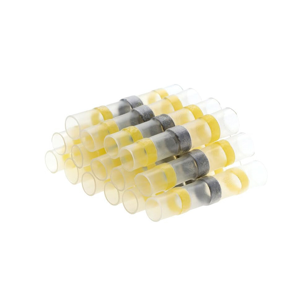 10Pcs Yellow Solder Seal Wire Connectors Heat Shrink Waterproof Butt Splice Insulated Terminals 9189345218347
