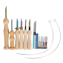 Beginner Friendly Punch Needle Embroidery Set Featuring Ergonomic Design And Durable Brass Pinhead For Smooth Fabric Piercing