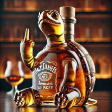 Turtle Shaped Whiskey Decanter 350ml Borosilicate Glass Liquor Bottle for Elegant Home Bar Display