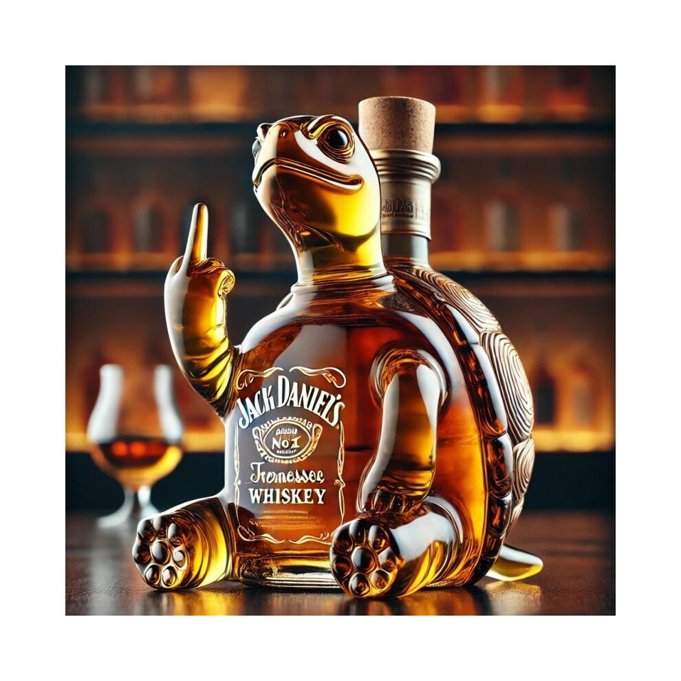 Turtle Shaped Whiskey Decanter 350ml Borosilicate Glass Liquor Bottle for Elegant Home Bar Display