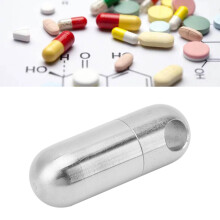 Portachiavi-Porta Medicina in Acciaio Inox Portatile per Viaggi e Campeggio