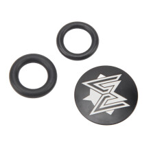 Aluminiumlegierung Fahrradkurbelabdeckung mit Gummidichtung, Schwarz